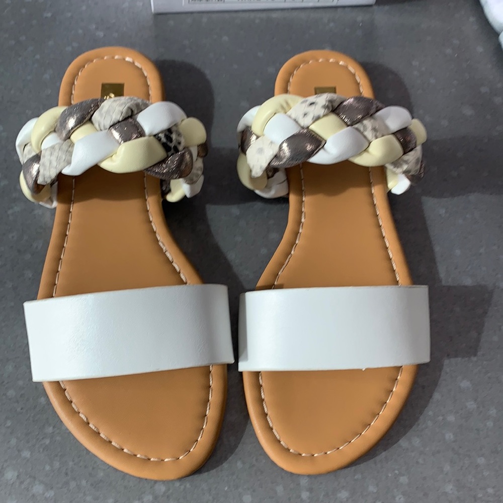 New with tags, in box. Qupid sandals size 6